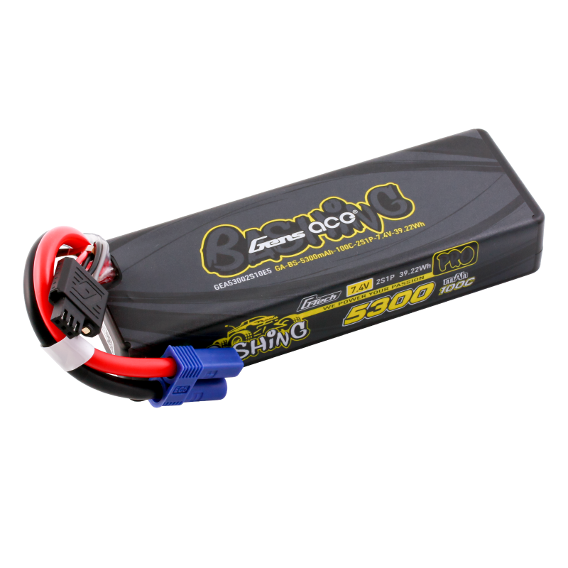 Gens ace G-Tech 5300mAh 7.4V 100C 2S1P Lipo Battery Pack with EC5-Bashing Series