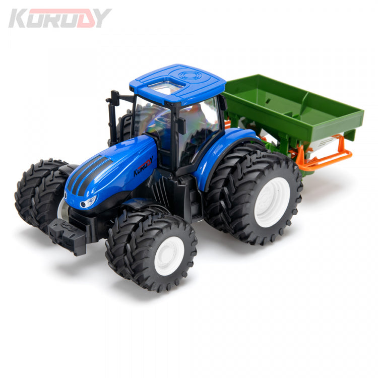 Korody Tractor w. double wheels and fertilizer spreader RC RTR 1:24