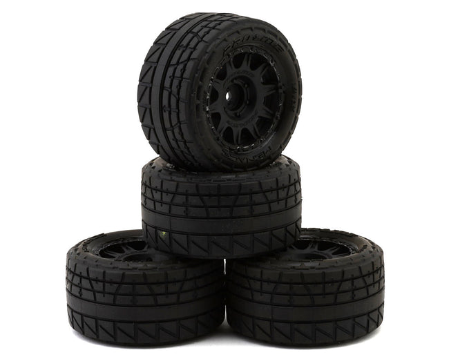 Pro-Line Menace 1/18 Pre-Mounted MT Street Tires Raid Wheels (4pcs) 12mm
