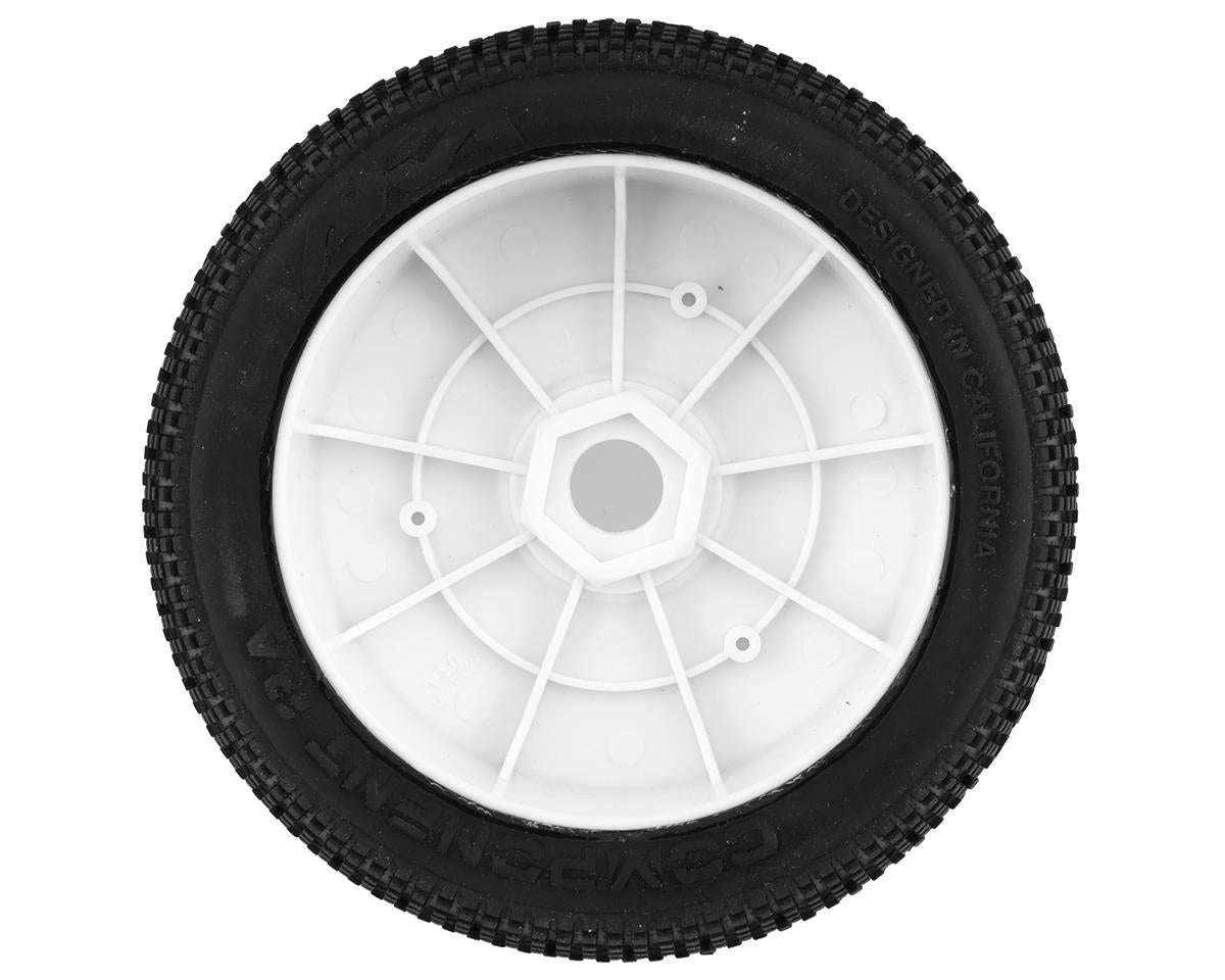AKA Component 2AB 1/8 Buggy Mounted Tires (White) (2) (Soft - Long Wear)