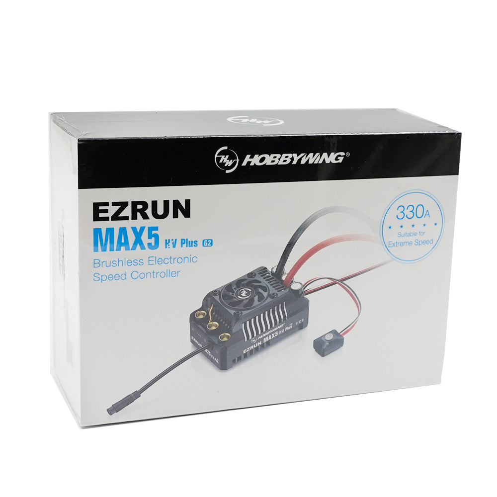 HOBBYWING Ezrun MAX5 HV Plus G2 ESC 330 Amp, 6-12s LiPo