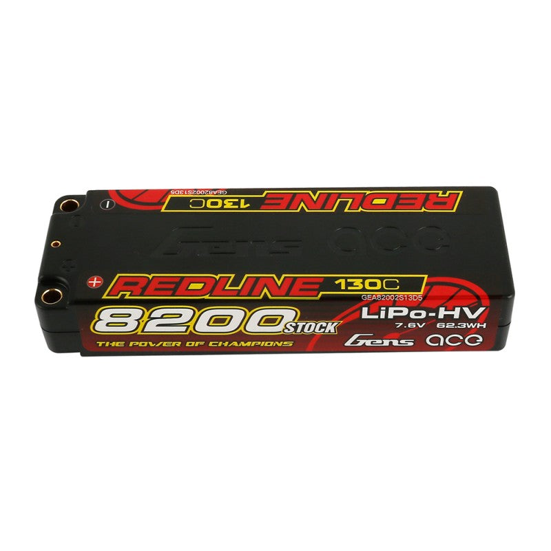 Gens ace Redline Series 8200mAh 7.6V 130C 2S1P HardCase 58# HV Lipo Battery