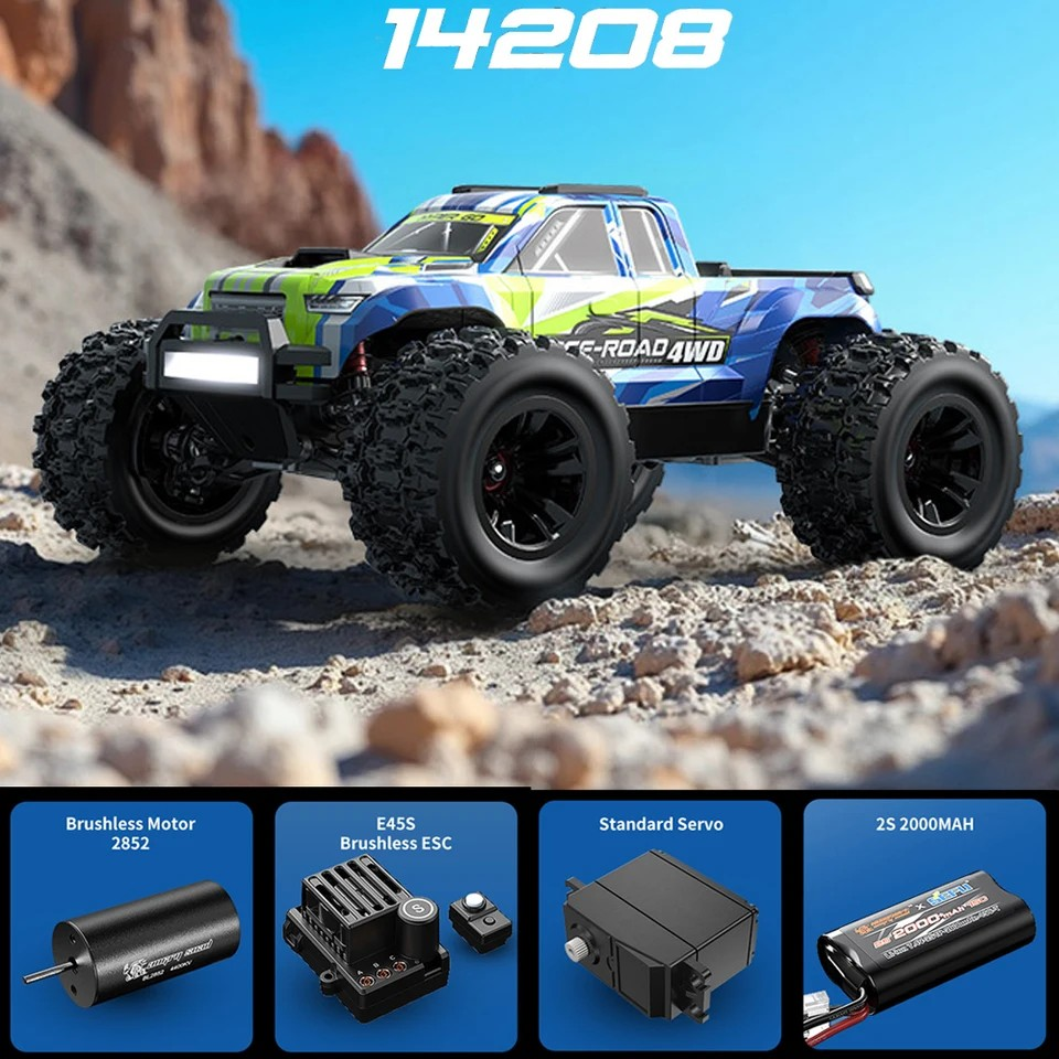 MJX Hyper Go 14208 1/14 Scale 4WD Brushless Off-Road RC Truck – High Speed RTR