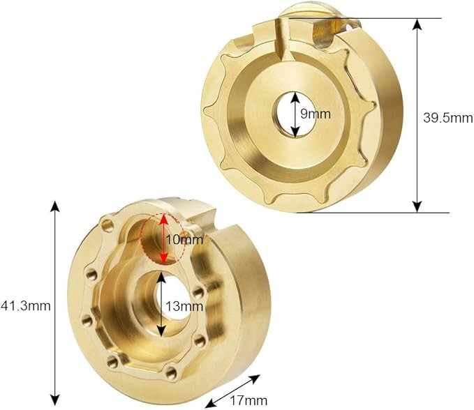 ProtonRC TRX-4 BRASS PORTAL COVER SET 100gr / pcs (2PCS)