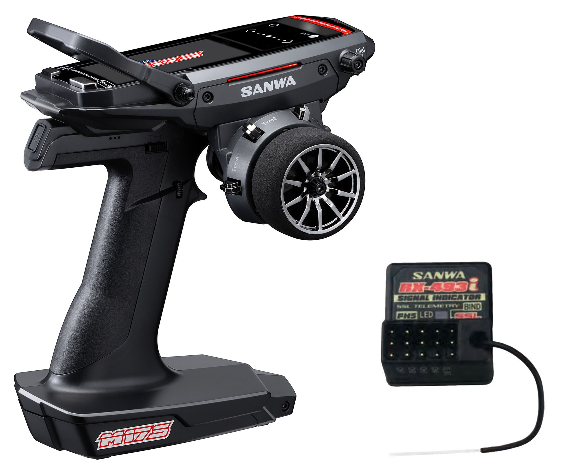 Sanwa M17S FH5/FH5U 4-Channel 2.4GHz Radio System w/RX-493i Receiver