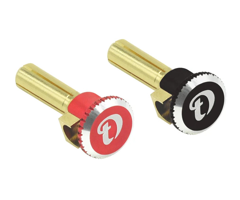 ProtonRC Lockdown Heatsink Bullet Plug Grips with 4mm Bullets (Black/Red)