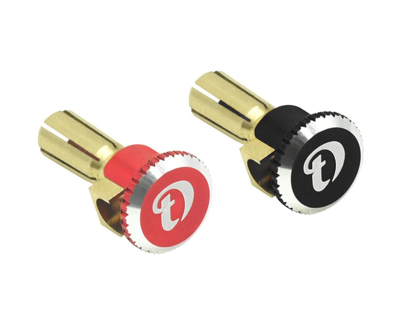 ProtonRC Lockdown Heatsink Bullet Plug Grips with 5mm Bullets (Black/Red)