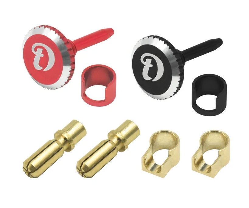 ProtonRC Lockdown Heatsink Bullet Plug Grips with 5mm Bullets (Black/Red)