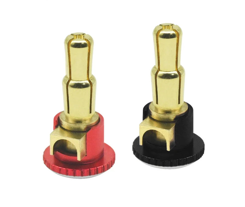 ProtonRC Lockdown Heatsink Bullet Plug Grips with 4to5mm Bullets (Black/Red)