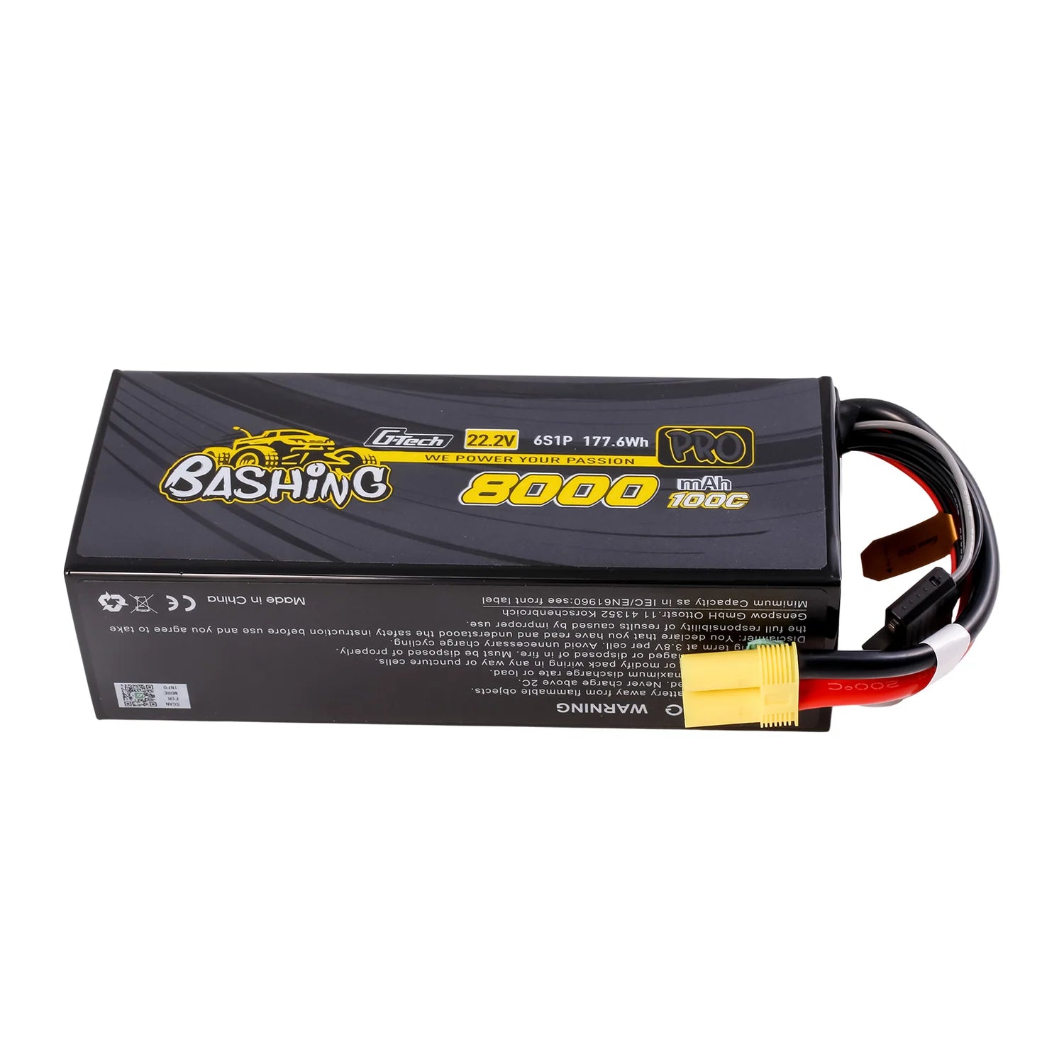 Gens Ace G-Tech 6S LiPo 8000mAh 100C 22.2V Hard Case EC5 – Bashing Series
