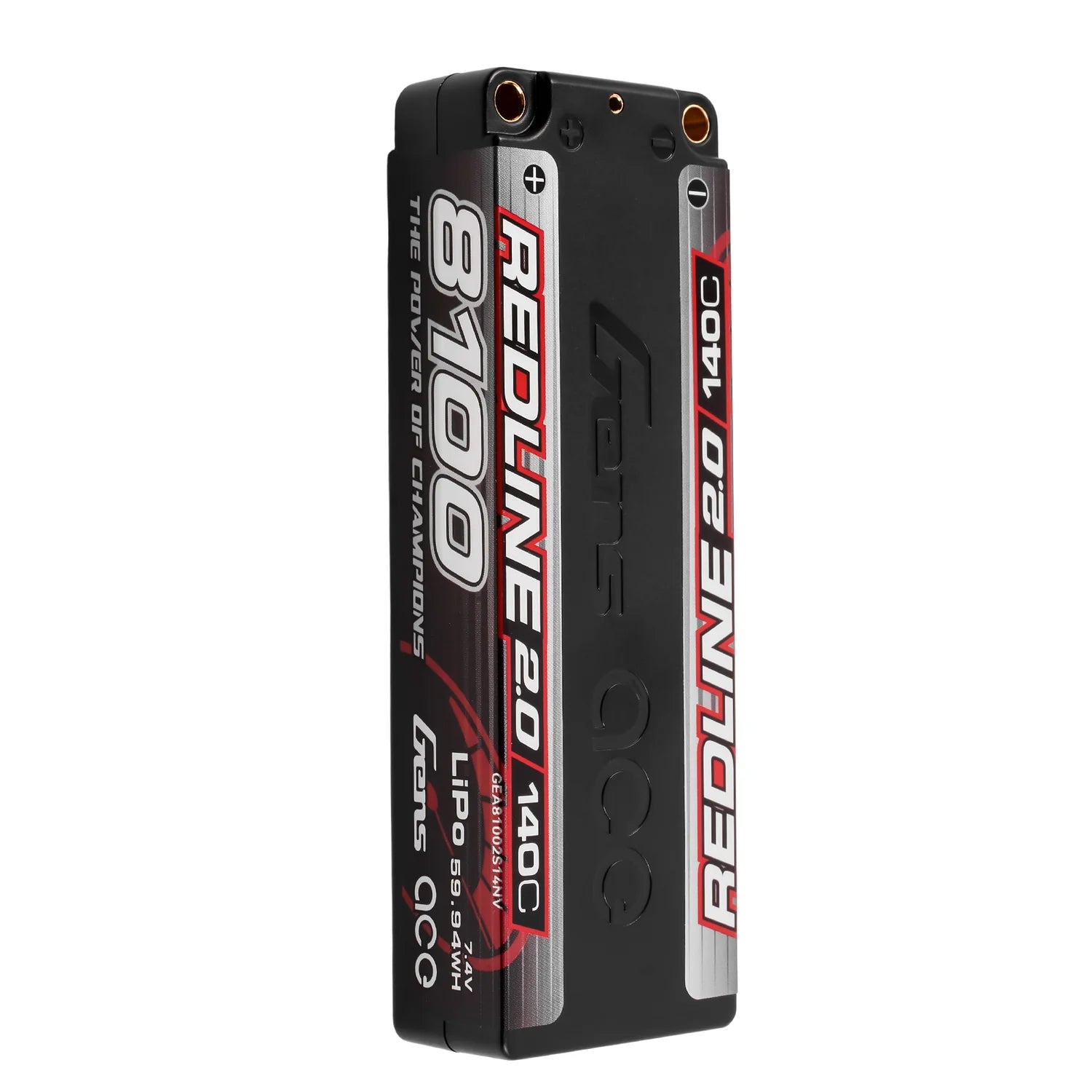 Gens ace Redline 2.0 8100mAh 7.4V 140C 2S HardCase LiPo Battery με 5.0mm Bullet (58#)