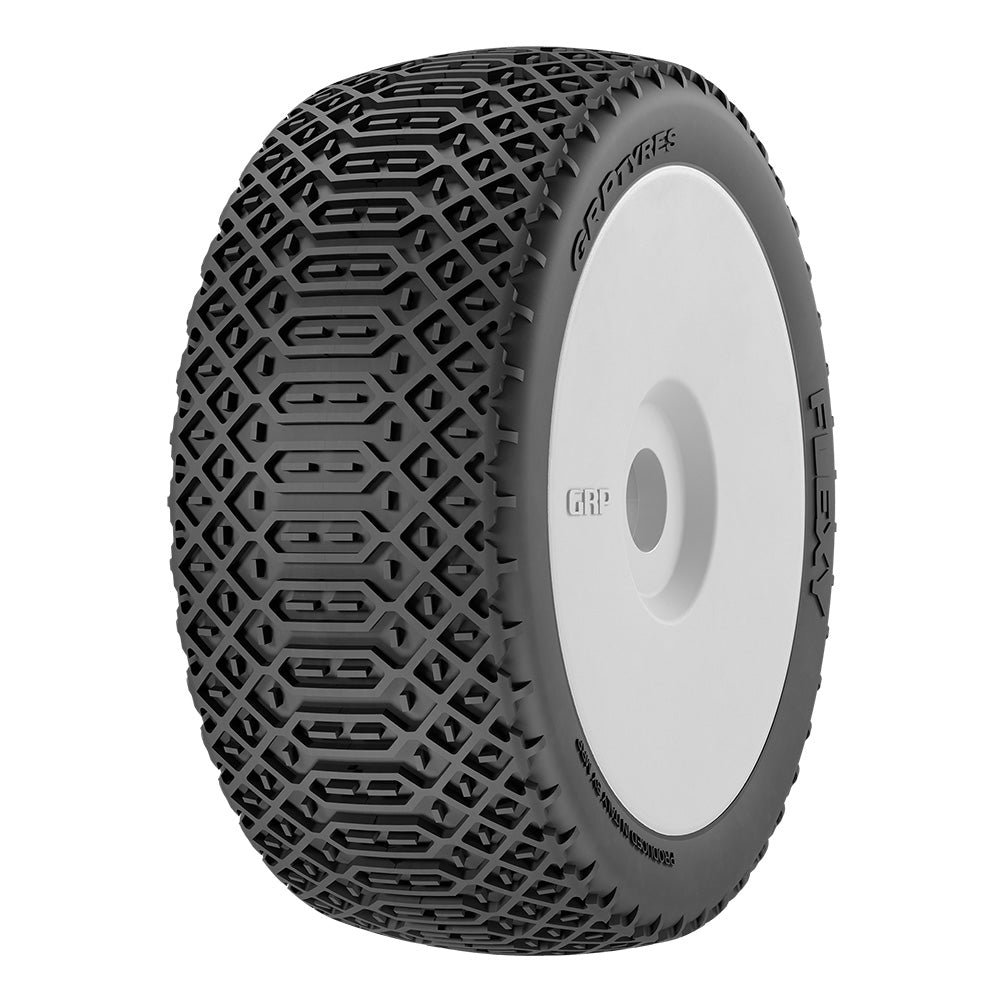 1/8 Buggy FLEXY N35 Soft Mounted Tires – Κολλημένα Λάστιχα σε New White Wheels
