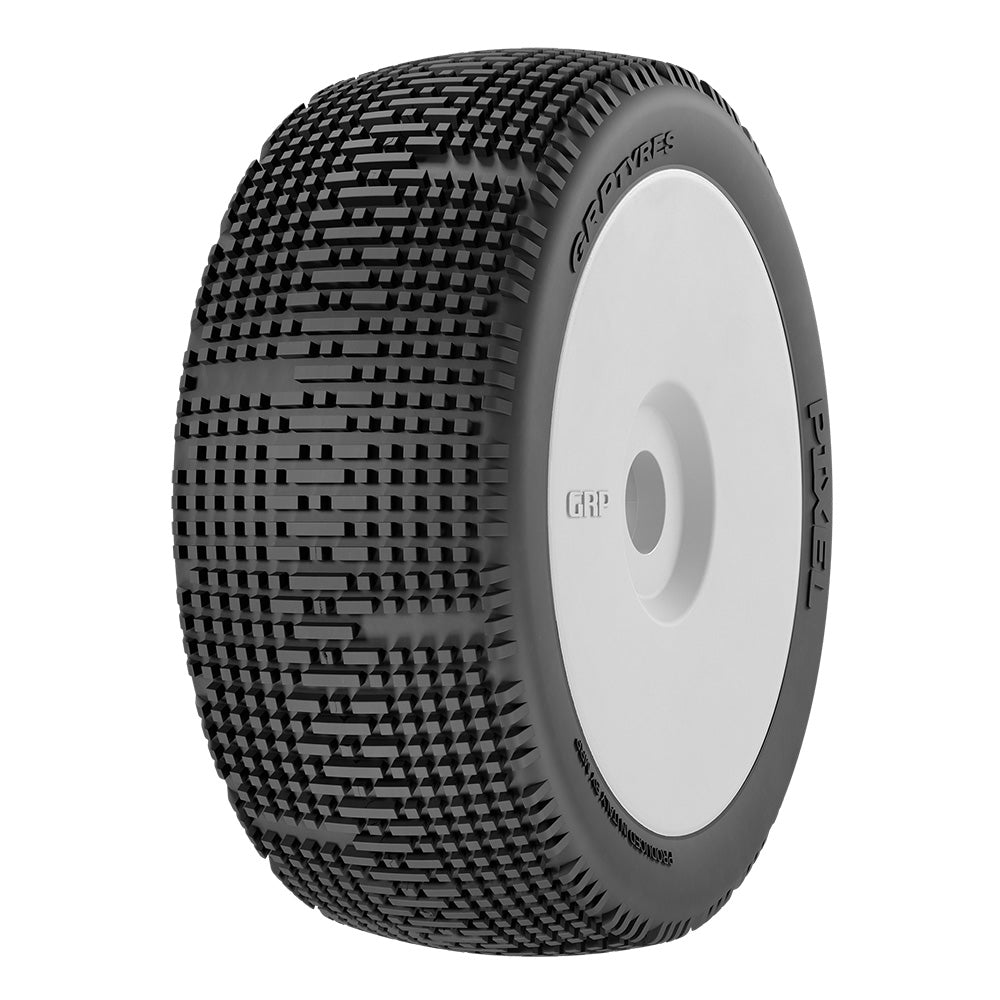 1/8 Buggy PIXEL N25 SuperSoft Mounted Tires – Κολλημένα Λάστιχα σε New White Wheels