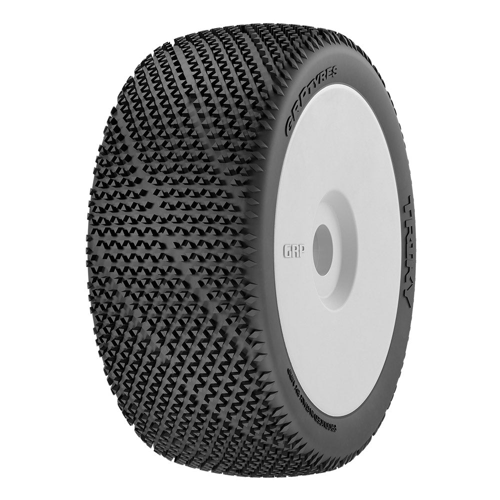 1/8 Buggy TRIKY S25 SuperSoft Mounted Tires – Κολλημένα Λάστιχα σε New X White Wheels