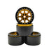 ProtonRC 2.2'' Aluminum Beadlock Crawler Wheels Rims - Gold / Black 4pcs/set