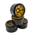 ProtonRC 2.2'' Aluminum Beadlock Crawler Wheels Rims - Gold / Black 4pcs/set