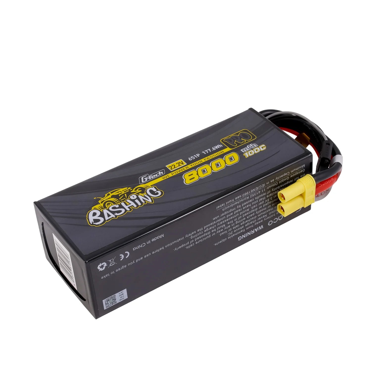 Gens Ace G-Tech 6S LiPo 8000mAh 100C 22.2V Hard Case EC5 – Bashing Series