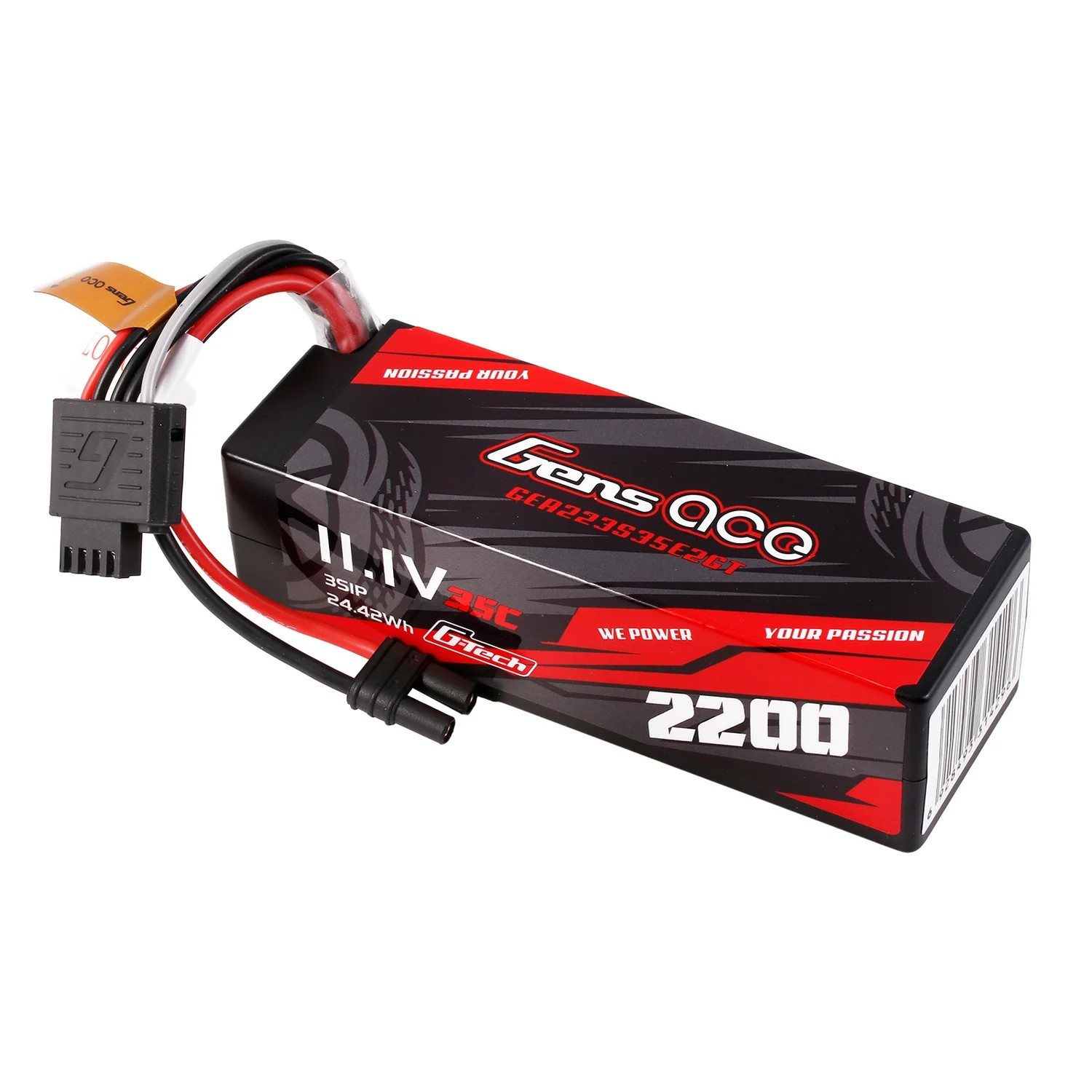 Gens ace 2200mAh 11.1V 3S 35C LiPo Battery – iEC2 Plug