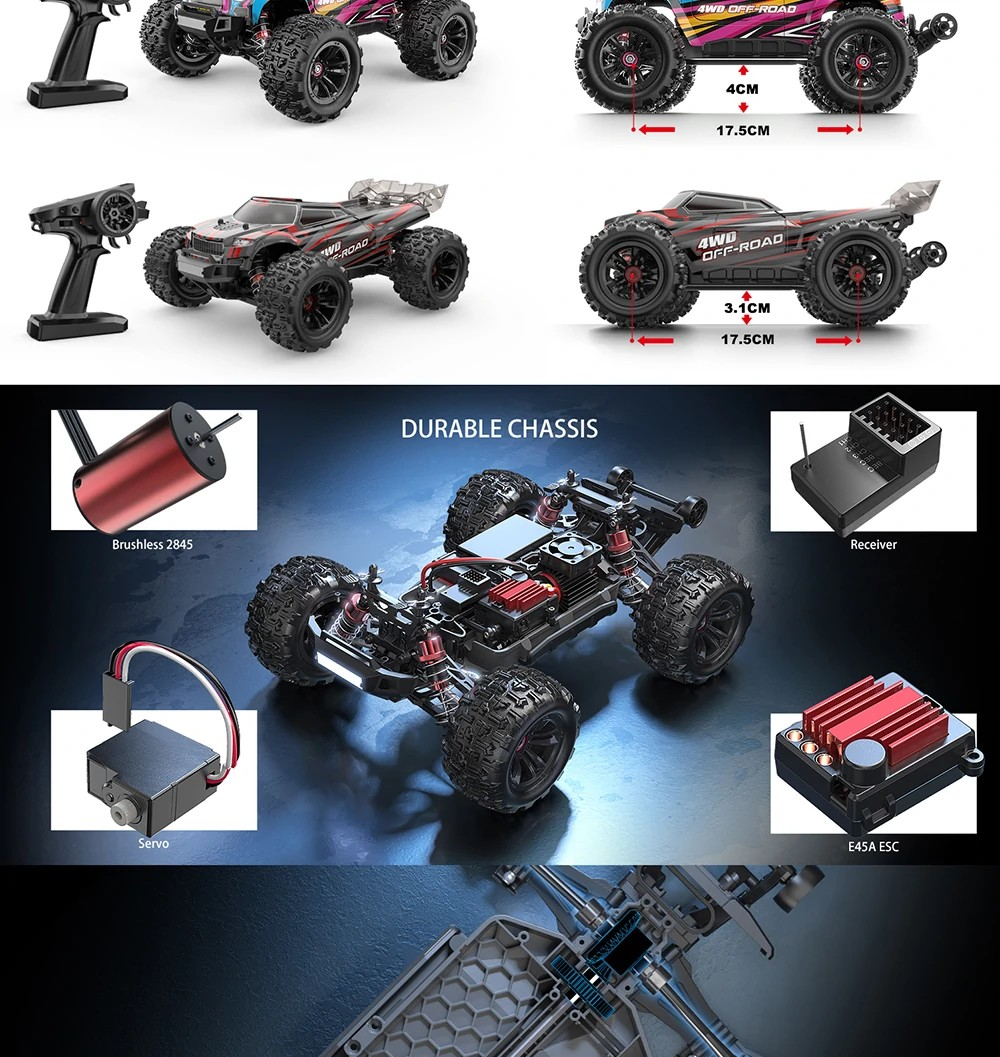 MJX (RTR) 1/16th Scale Hyper Go 16210 Brushless RC 4WD Off-Road Racing Truggy