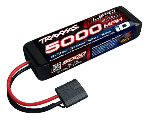 Traxxas LiPo Battery 2S 7.4V 5000mAh 25C iD Connector Short