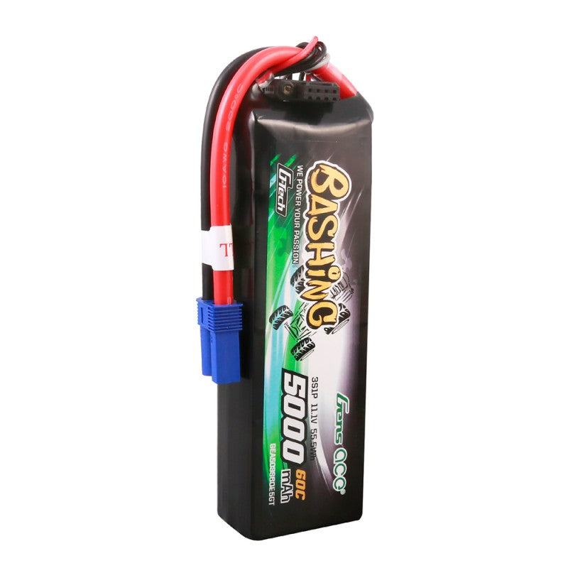 Gens ace G-Tech 5000mAh 11.1V 3S1P 60C Lipo Battery Pack with EC5 Plug-Bashing Series