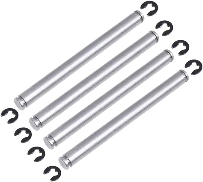 PROTONRC Suspension Pins 44mm with E-Clips for 1/10 Traxxas Rustler/Stampede/Bandit/Slash 2WD / Nitro Slash, Replacement of Parts 2640 (4-Pack)
