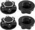 4Pcs ProtonRC 24mm Wheel Hub Cover Hex Dust Lock Nut Adapter Compatible with Arrma 1/5 Kraton Outcast 8S RC Car (Black)