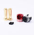 ProtonRC Heatsink Bullet Plug Grips (5mm Bullets) (Black / Red) w/ Holes