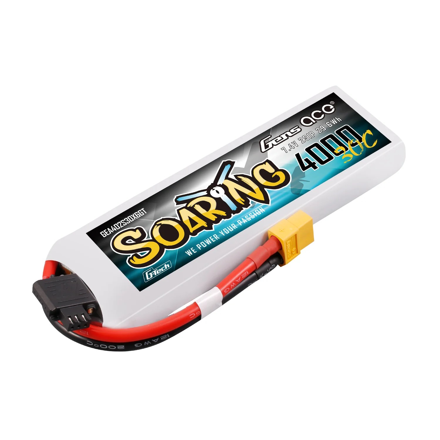 Gens ace Soaring Series 4000mAh 7.4V 2S 30C LiPo Battery – XT60 | G-Tech
