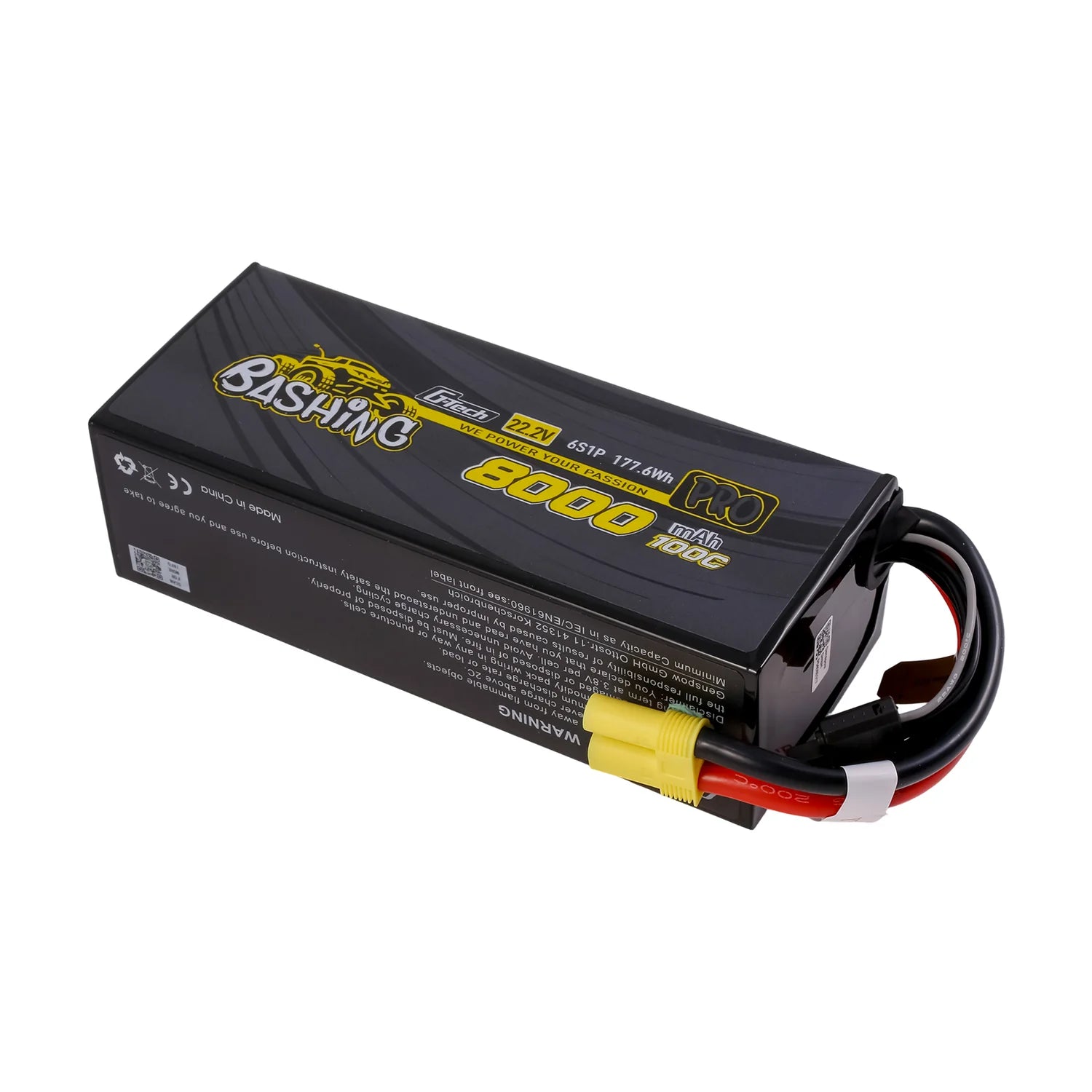 Gens Ace G-Tech 6S LiPo 8000mAh 100C 22.2V Hard Case EC5 – Bashing Series
