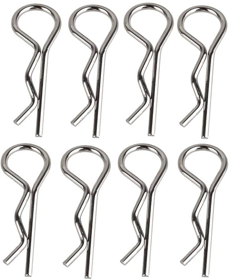 ProtonRC 10pcs Durable Stainless RC Car Shell Body Clip 0.8mm Pins for 1/12 1/16 1/18 1/24 Scale RC