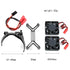 ProtonRC Motor Cooling Fan with 47-49mm Adjustable Mount for 1/8 1/5 4985 1717 Motor,Aluminum 4010 High Speed Cooling Dual Fans 15000 RPM ,Black
