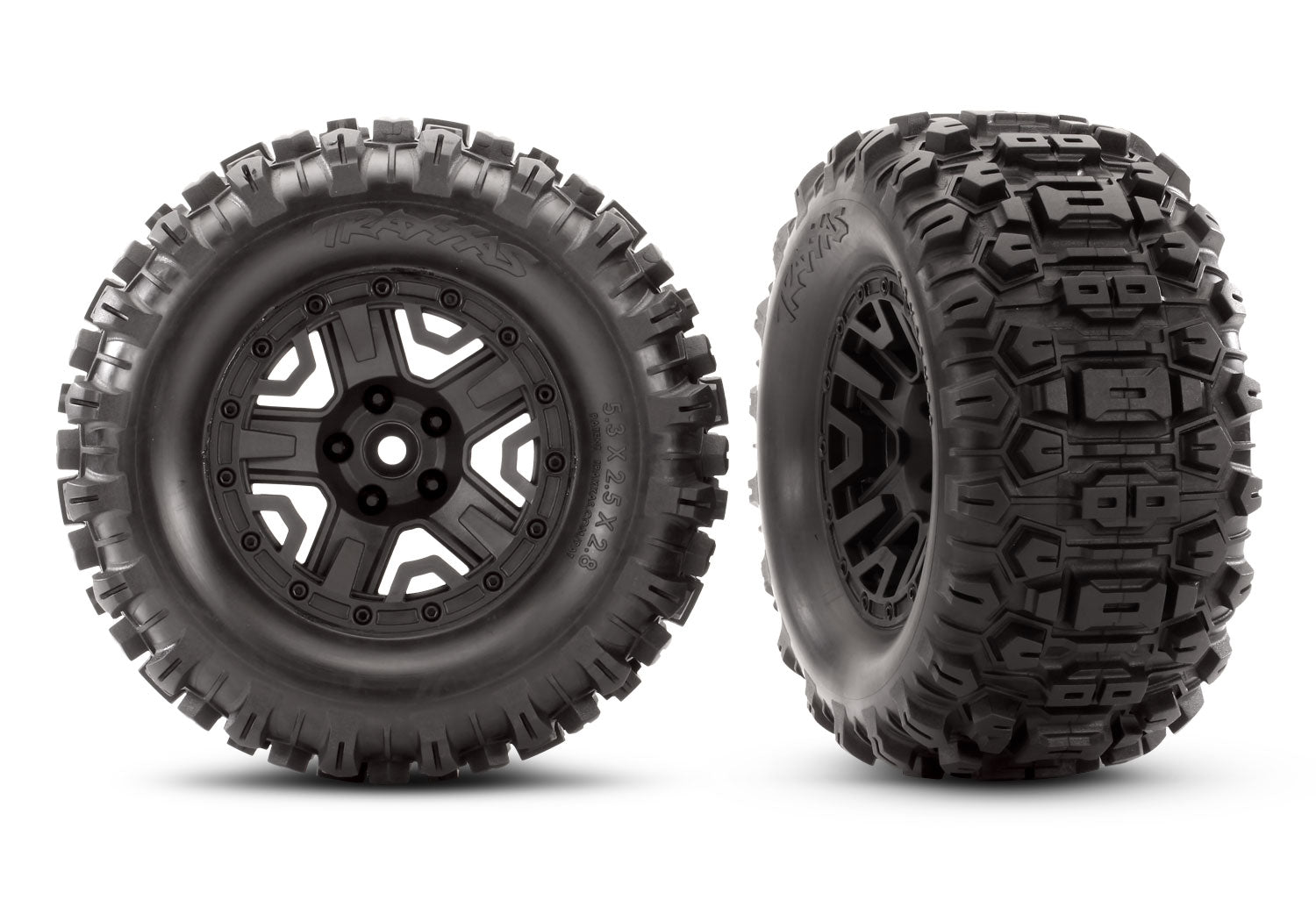Traxxas Sledgehammer 2.8" Pre-Mounted Tires w/12mm Hex (2) (Black)