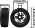 ProtonRC 1/8 RC Buggy Rubber Tires Tyre w/ 5 Spoke Plastic Rim 17mm Hex (Black)