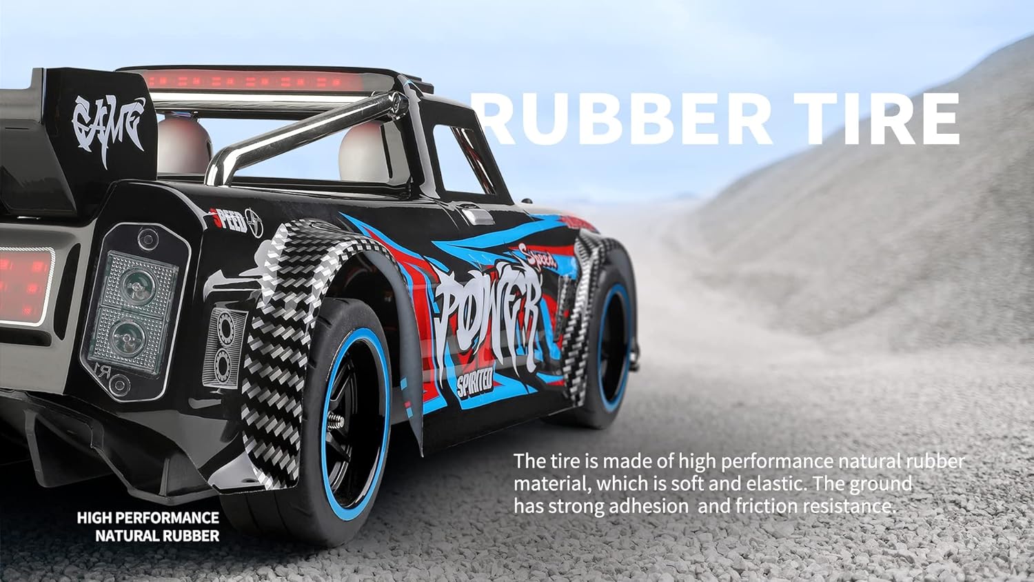 WLtoys 104072 RTR 1/10 2.4G 4WD 60km/h Flat Sport Car Racing Car with 3650 Brushless Motor