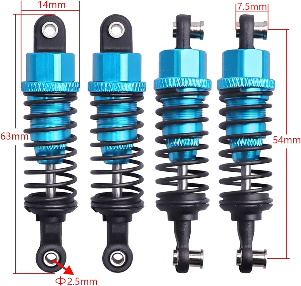2pcs Front Shock Absorber A949-55 for Wltoys 1/18 A949 A959 A969 A979 K929