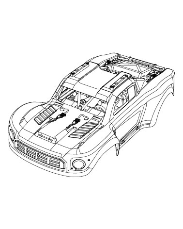 MJX Hyper Go 14211 Body Shell with LED Lights - Part Number 1430D