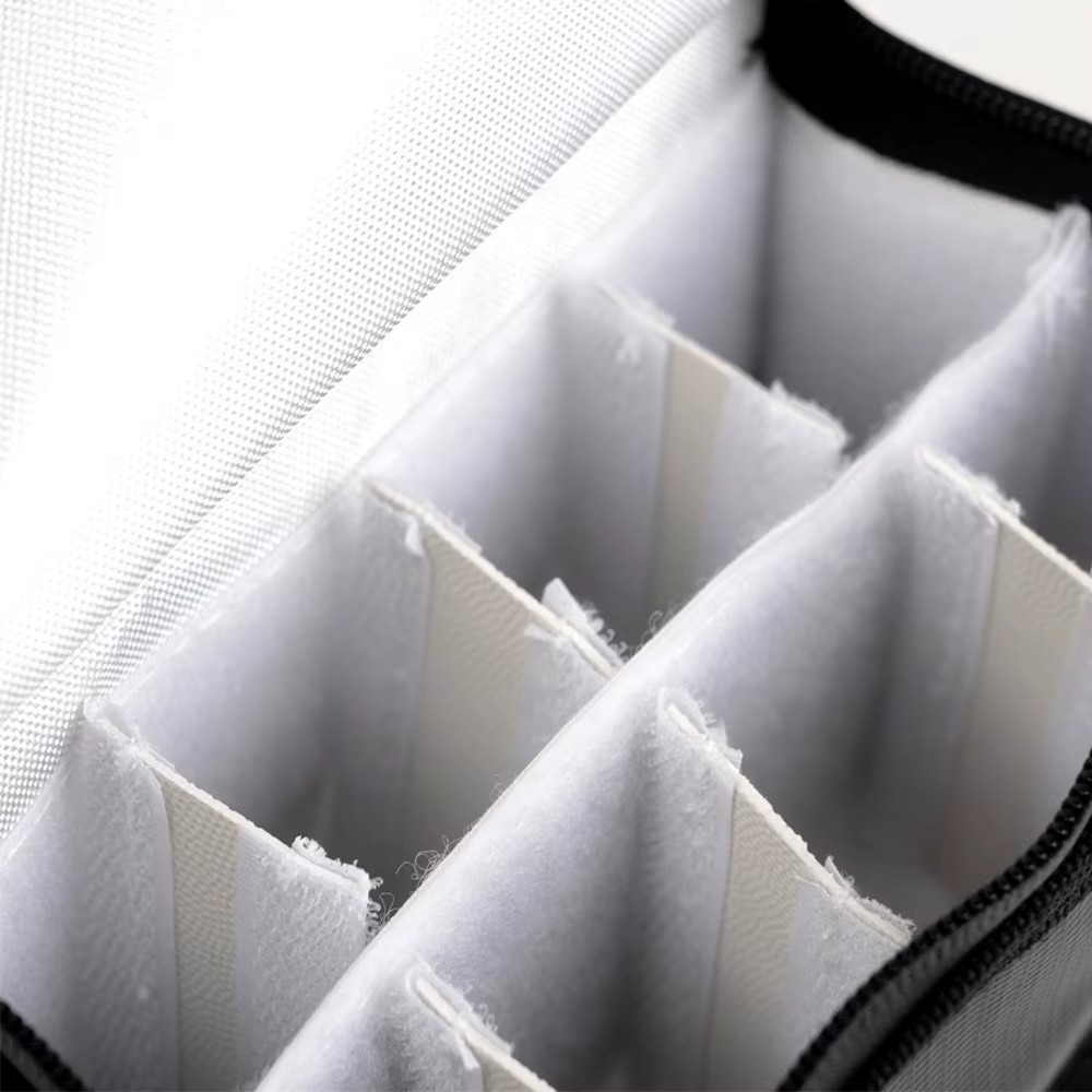 ProtonRC 155x90x120mm Fireproof Explosion-Proof Safety Bag Built-in 8 Compartments for RC Model Airplane Helicopter FPV Drone Batteries