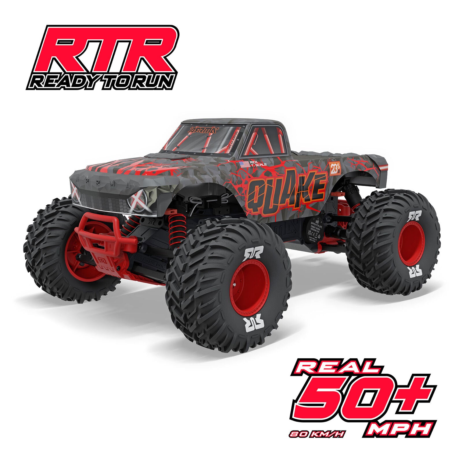 Arrma Quake 223S DSC 1/10 RTR Brushless 2WD Monster Truck  w/SLT2 2.4GHz Radio