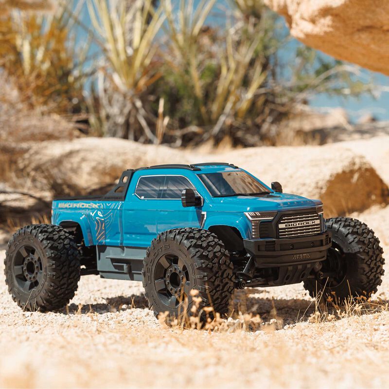 Arrma Big Rock 4X4 V4 223S DSC 1/10 RTR Brushless 4WD Monster Truck (Blue) w/Spektrum SLT3 2.4GHz Radio