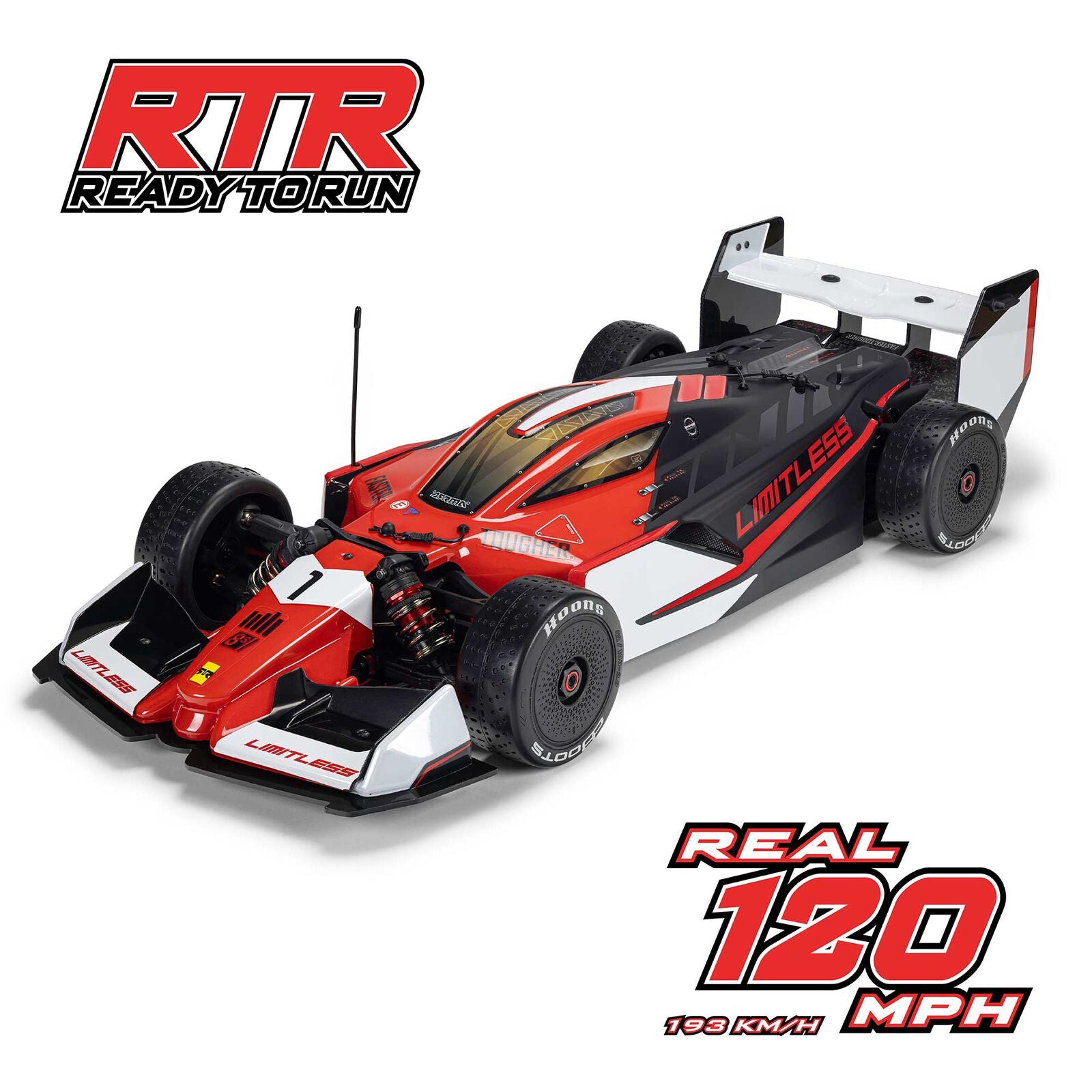Arrma Limitless 120 8S BLX 4WD RTR Electric Brushless Street Speed (Red/Black) w/DX3 Radio, Smart ESC & AVC