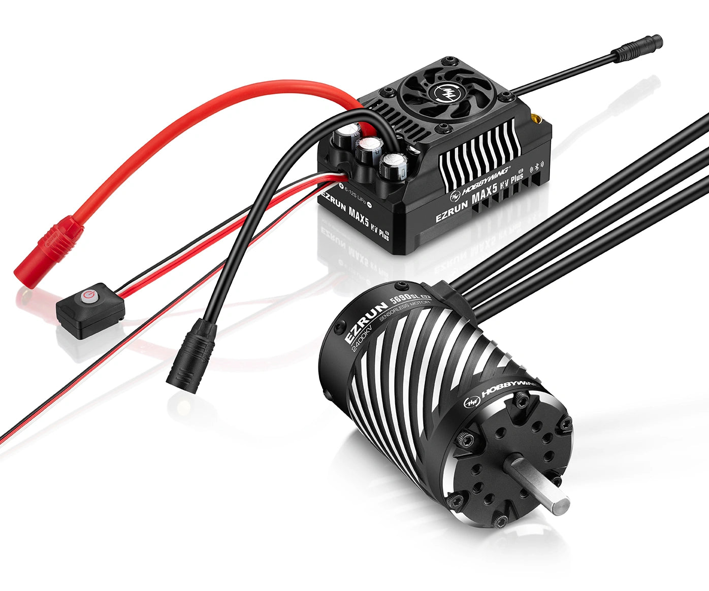Hobbywing EzRun MAX5 HV Plus G2 Combo 56118SL 1600kV Sensorless 6-12S – Brushless ESC & Motor Combo