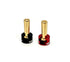 ProtonRC LOWPRO Heatsink Bullet Plug Grips (5mm Bullets) (Black / Red)