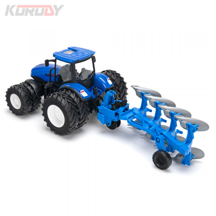 Korody Tractor with double wheels and flip plow RC RTR 1:24