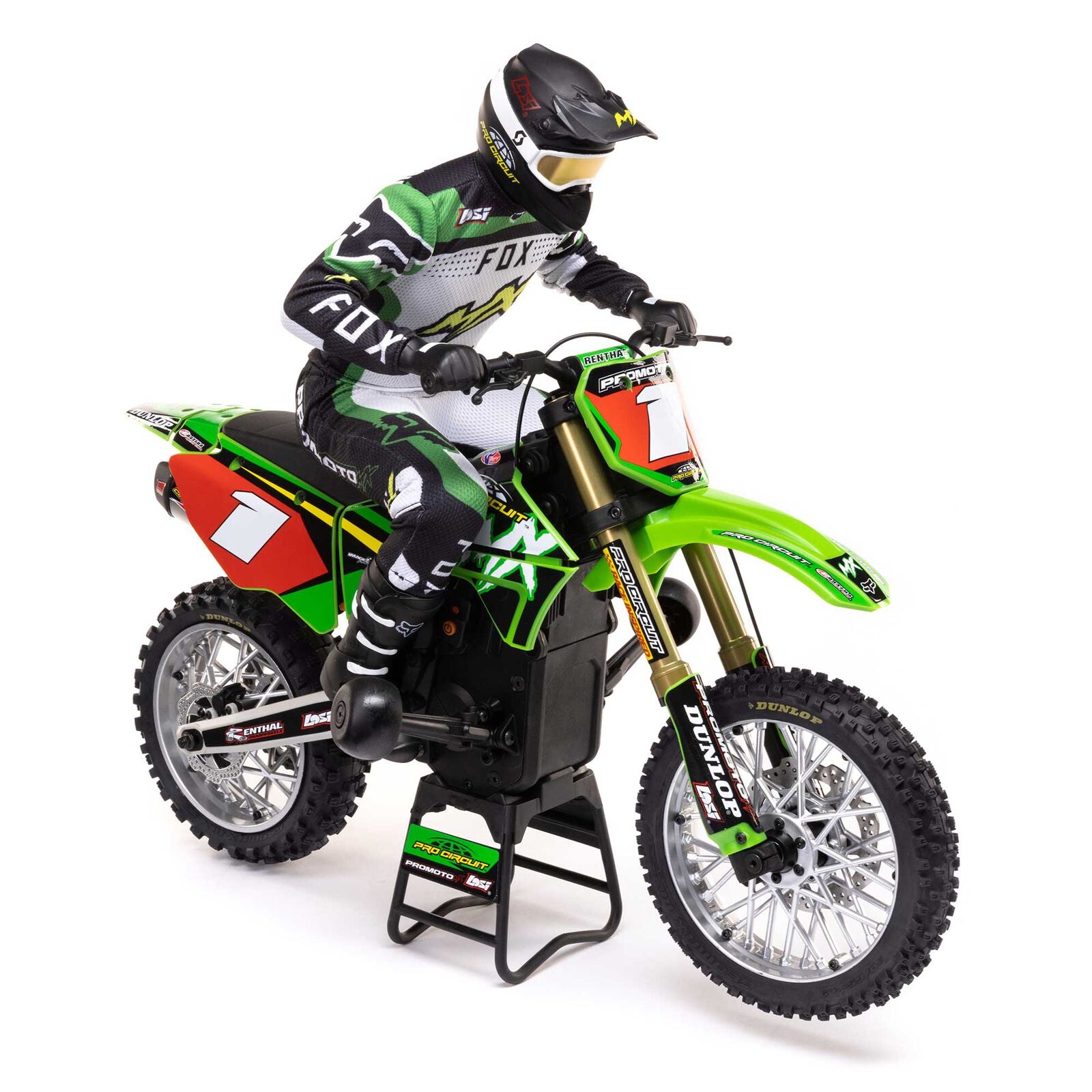 Losi Promoto-MX RTR 1/4 Brushless Dirt Bike (Pro-Circuit) w/2.4GHz DX3PM Radio, MS6X & Battery & Charger