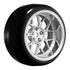 Louise 1/10 Drift 14-Spoke Wheel & Tire Set Matte Silver – 12mm Hex με Ρυθμιζόμενο Offset 2/4/6/8mm