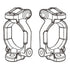 MJX 10230A C-hubs εμπρός αριστερά / δεξιά (2 τεμάχια) – 1