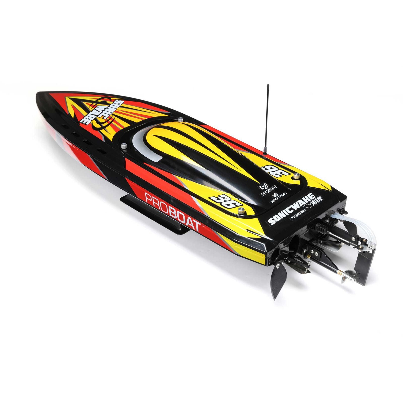 Pro Boat Sonicwake 36" Self-Righting RTR Deep-V Brushless Boat (Black) w/Spektrum SLT3 2.4GHz Radio