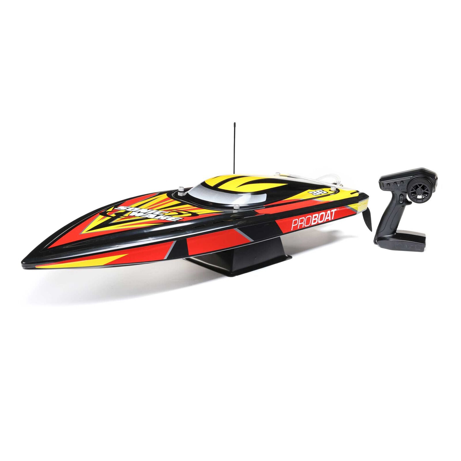 Pro Boat Sonicwake 36" Self-Righting RTR Deep-V Brushless Boat (Black) w/Spektrum SLT3 2.4GHz Radio