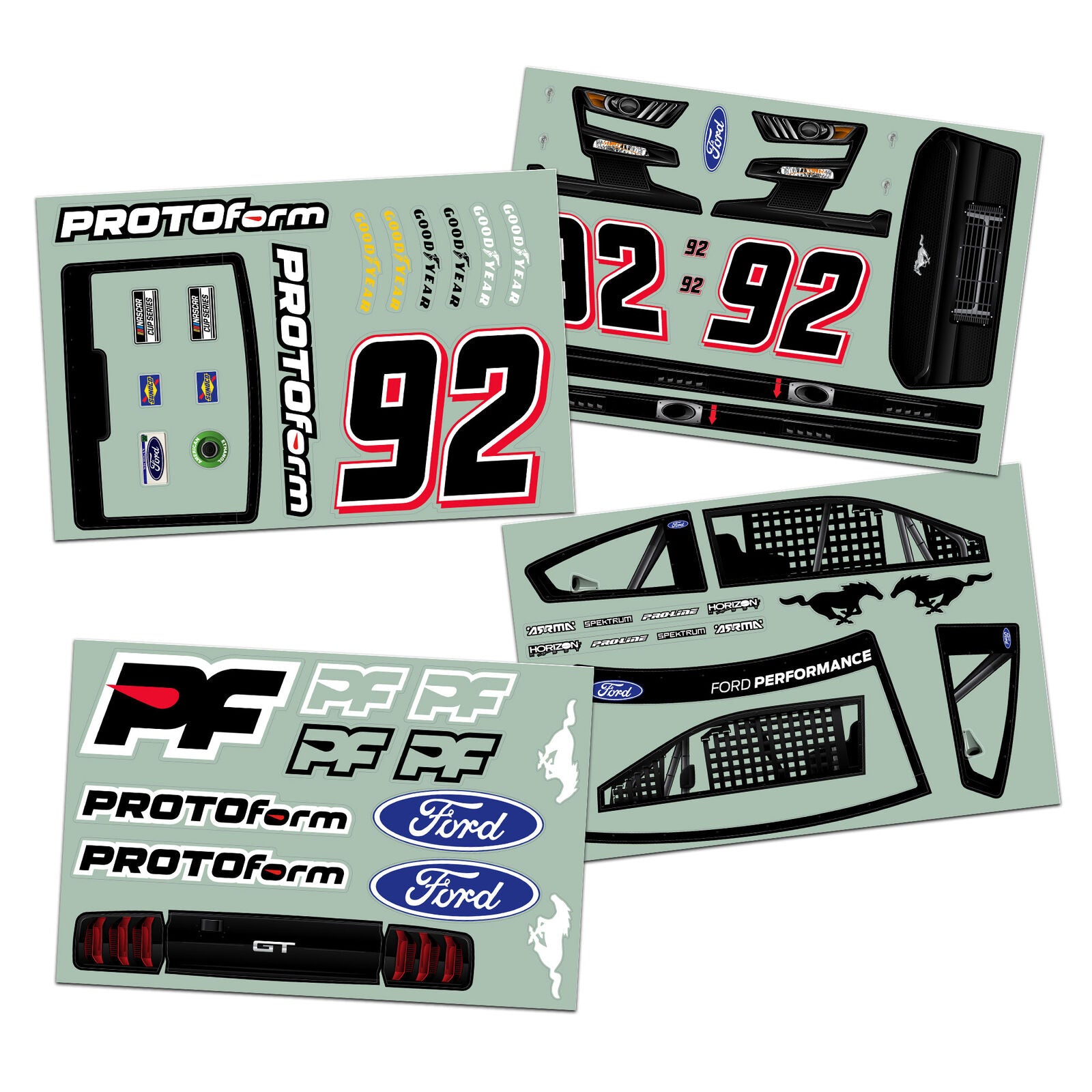 PROTOform 2022 NASCAR Cup Series Ford Mustang Clear Body 1/7 για ARRMA Infraction 6S / Limitless PRM158700